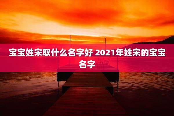 宝宝姓宋取什么名字好 2021年姓宋的宝宝名字