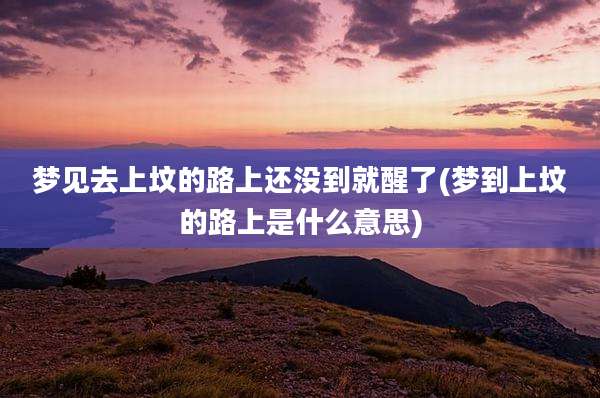 梦见去上坟的路上还没到就醒了(梦到上坟的路上是什么意思)
