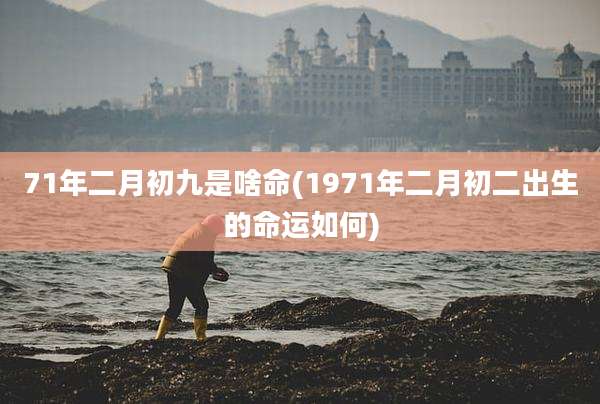 71年二月初九是啥命(1971年二月初二出生的命运如何)