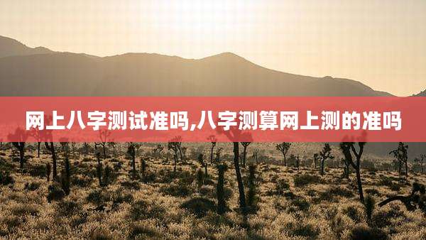网上八字测试准吗,八字测算网上测的准吗