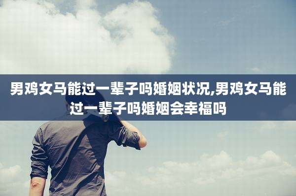 男鸡女马能过一辈子吗婚姻状况,男鸡女马能过一辈子吗婚姻会幸福吗