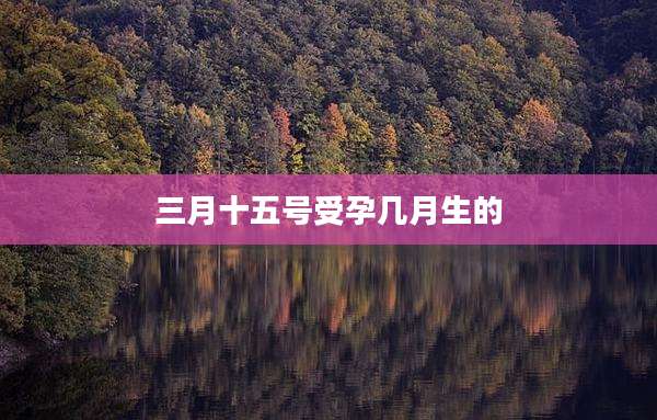 三月十五号受孕几月生的