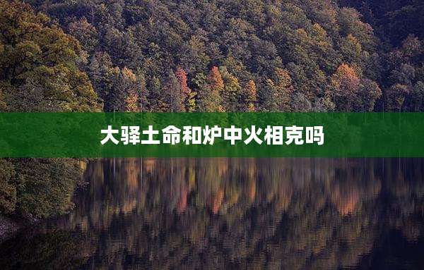 大驿土命和炉中火相克吗