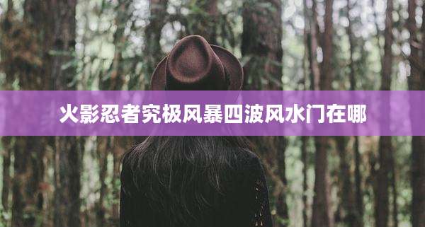 火影忍者究极风暴四波风水门在哪