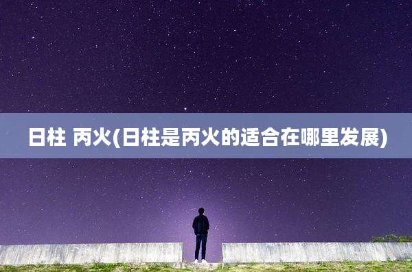 日柱 丙火(日柱是丙火的适合在哪里发展)