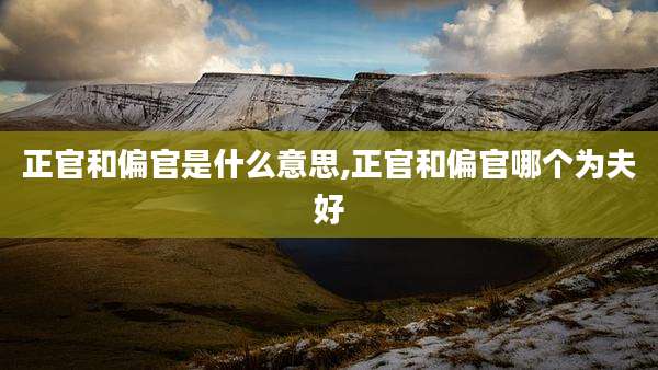 正官和偏官是什么意思,正官和偏官哪个为夫好