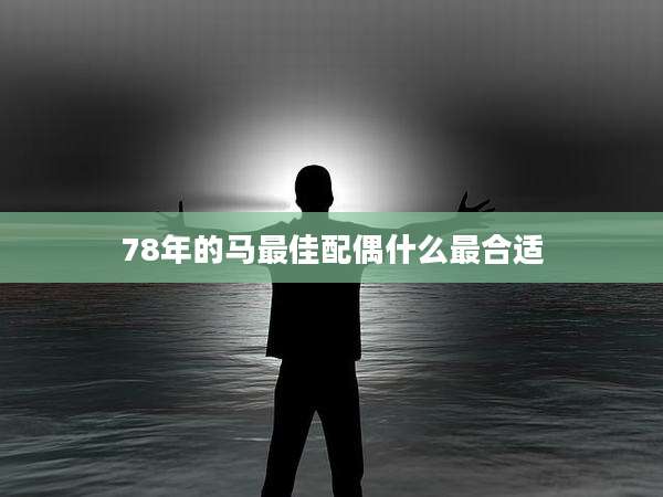 78年的马最佳配偶什么最合适