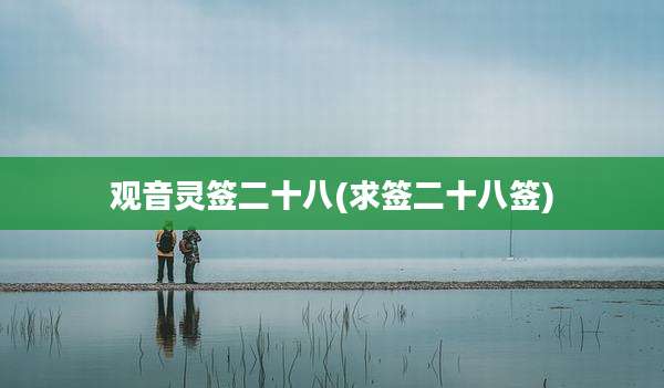 观音灵签二十八(求签二十八签)