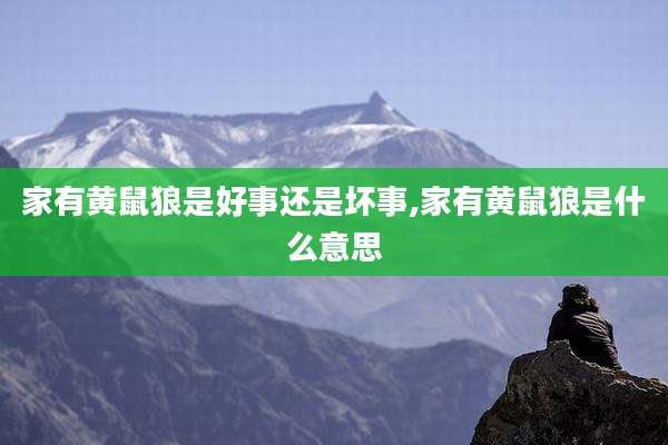 家有黄鼠狼是好事还是坏事,家有黄鼠狼是什么意思