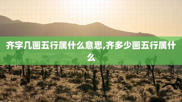 齐字几画五行属什么意思,齐多少画五行属什么