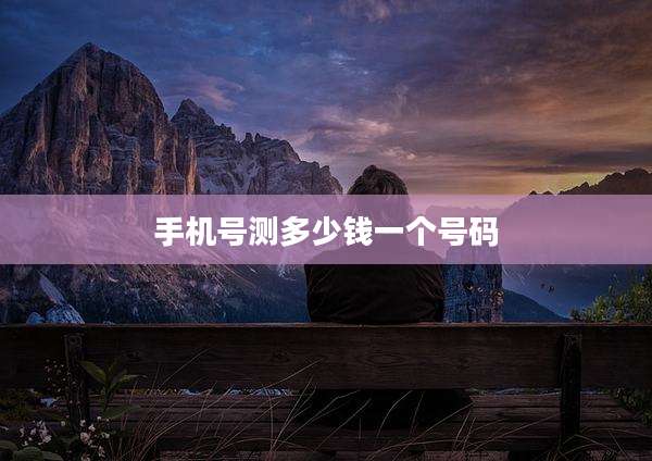 手机号测多少钱一个号码