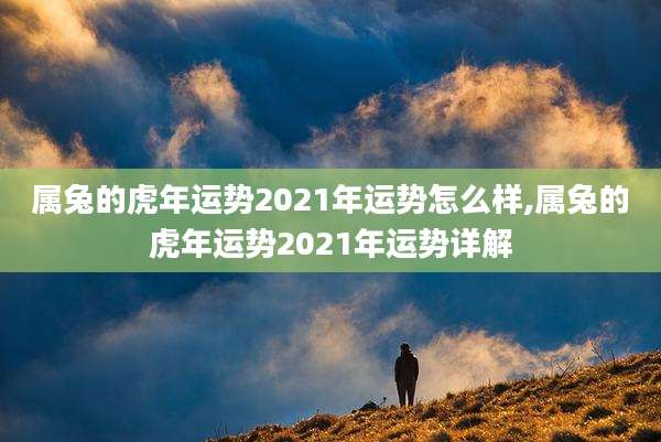 属兔的虎年运势2021年运势怎么样,属兔的虎年运势2021年运势详解