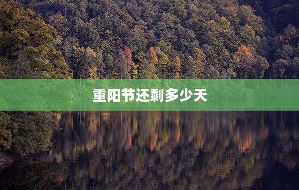 重阳节还剩多少天