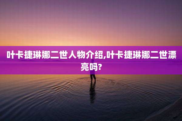 叶卡捷琳娜二世人物介绍,叶卡捷琳娜二世漂亮吗?