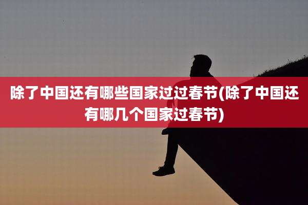除了中国还有哪些国家过过春节(除了中国还有哪几个国家过春节)