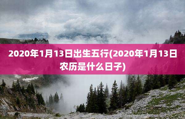 2020年1月13日出生五行(2020年1月13日农历是什么日子)