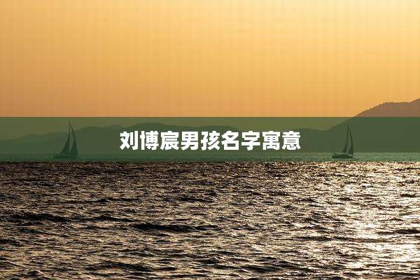 刘博宸男孩名字寓意