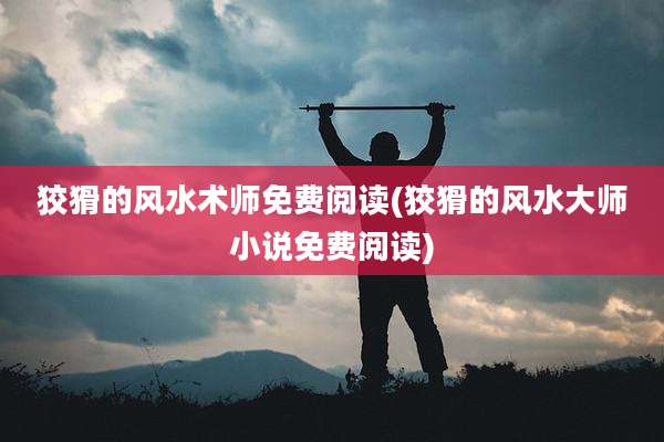 狡猾的风水术师免费阅读(狡猾的风水大师小说免费阅读)