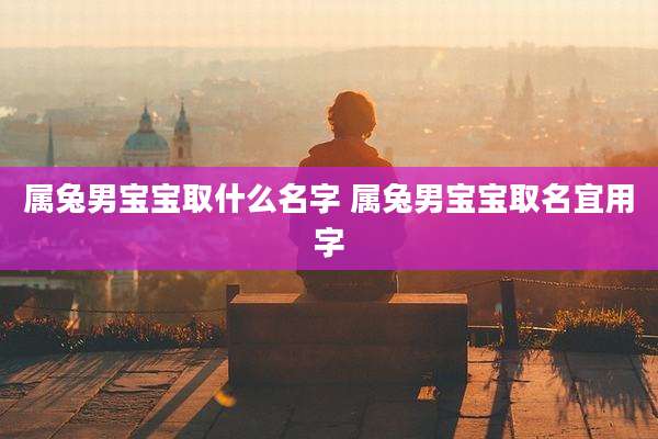 属兔男宝宝取什么名字 属兔男宝宝取名宜用字
