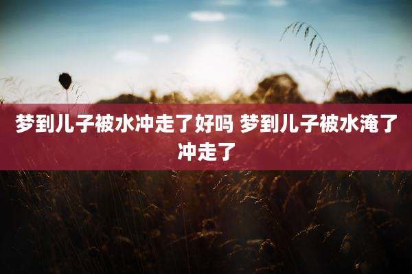 梦到儿子被水冲走了好吗 梦到儿子被水淹了冲走了