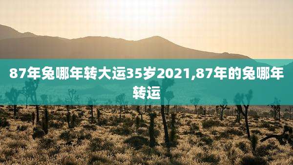 87年兔哪年转大运35岁2021,87年的兔哪年转运