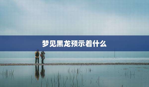 梦见黑龙预示着什么