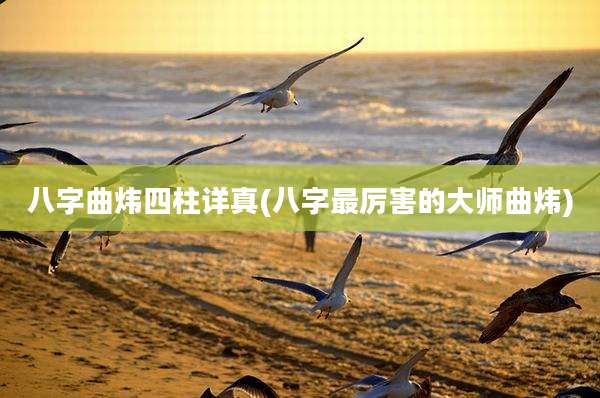 八字曲炜四柱详真(八字最厉害的大师曲炜)
