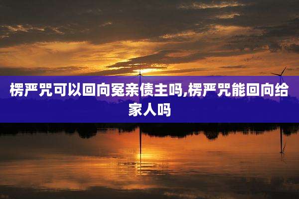楞严咒可以回向冤亲债主吗,楞严咒能回向给家人吗