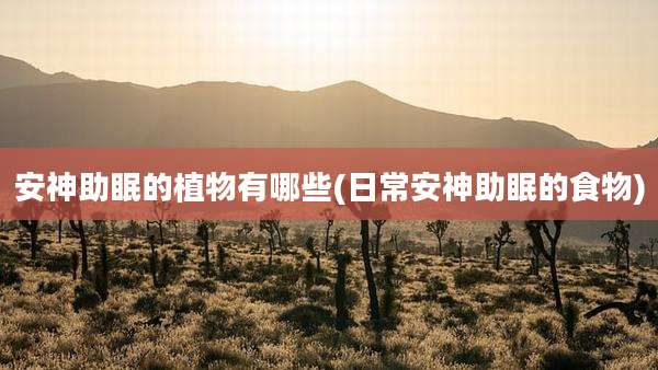 安神助眠的植物有哪些(日常安神助眠的食物)