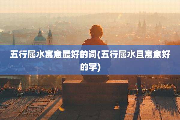 五行属水寓意最好的词(五行属水且寓意好的字)