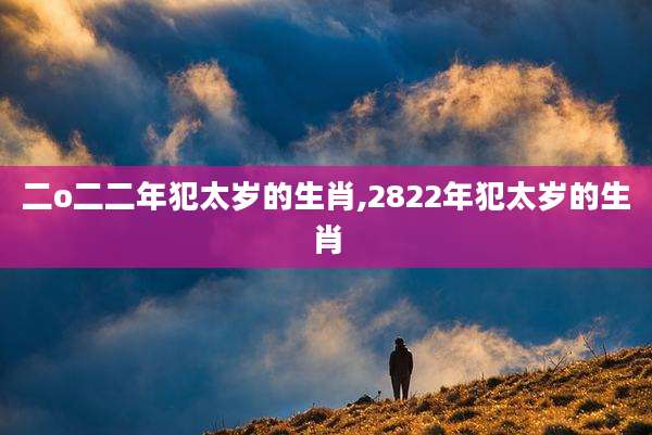 二o二二年犯太岁的生肖,2822年犯太岁的生肖