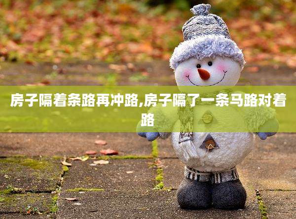 房子隔着条路再冲路,房子隔了一条马路对着路
