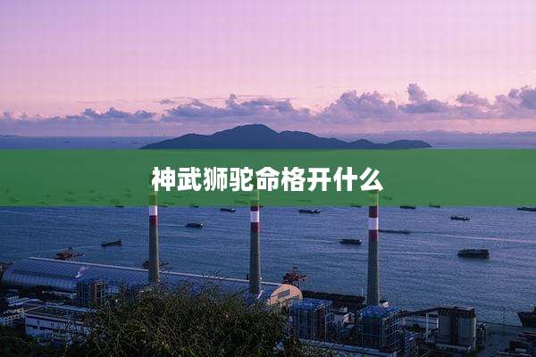 神武狮驼命格开什么