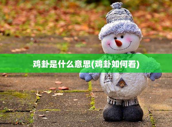 鸡卦是什么意思(鸡卦如何看)