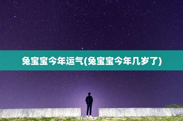 兔宝宝今年运气(兔宝宝今年几岁了)
