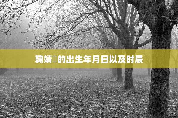 鞠婧祎的出生年月日以及时辰