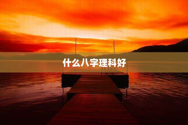 什么八字理科好