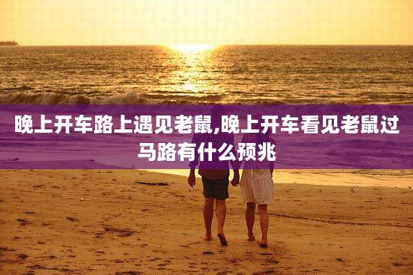 晚上开车路上遇见老鼠,晚上开车看见老鼠过马路有什么预兆
