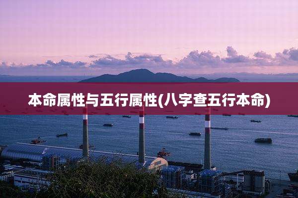 本命属性与五行属性(八字查五行本命)