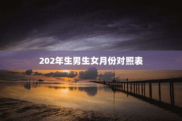 202年生男生女月份对照表