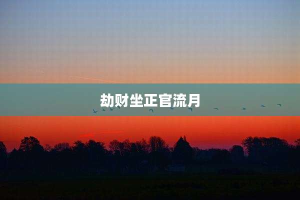 劫财坐正官流月