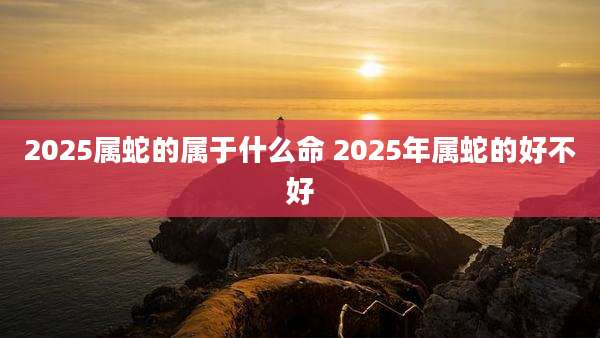 2025属蛇的属于什么命 2025年属蛇的好不好