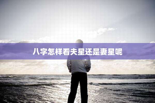 八字怎样看夫星还是妻星呢