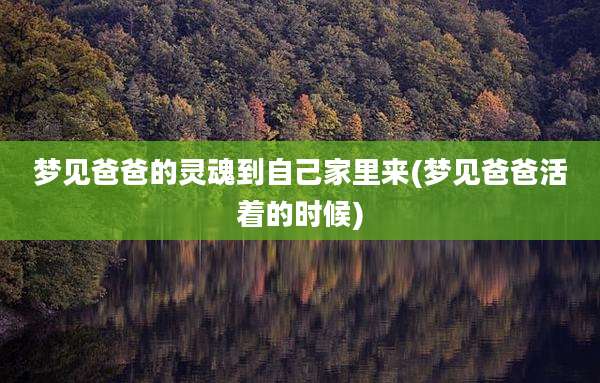 梦见爸爸的灵魂到自己家里来(梦见爸爸活着的时候)