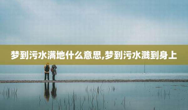 梦到污水满地什么意思,梦到污水溅到身上
