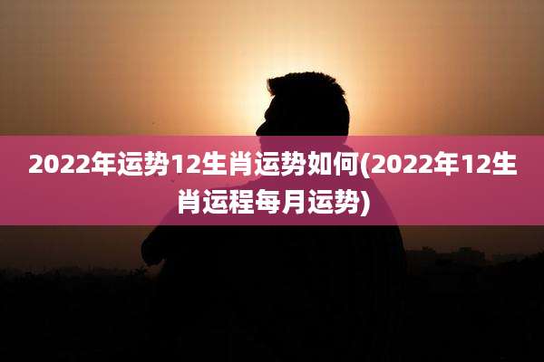 2022年运势12生肖运势如何(2022年12生肖运程每月运势)