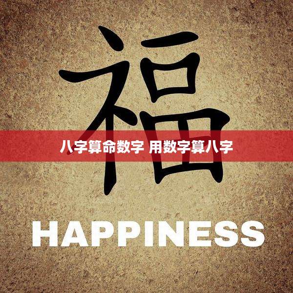 八字算命数字 用数字算八字