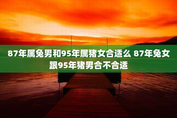 87年属兔男和95年属猪女合适么 87年兔女跟95年猪男合不合适
