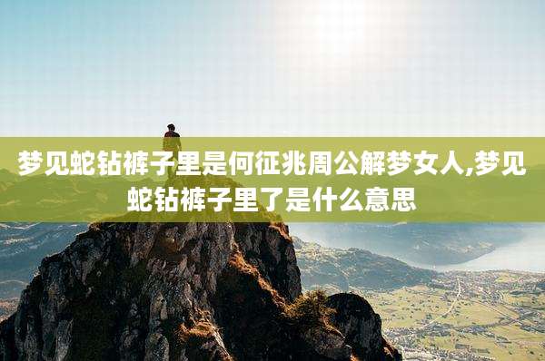 梦见蛇钻裤子里是何征兆周公解梦女人,梦见蛇钻裤子里了是什么意思
