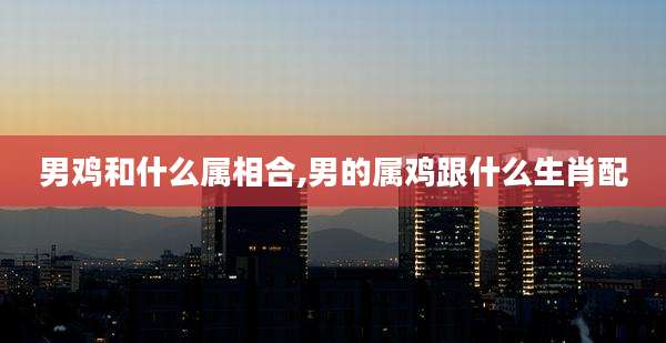 男鸡和什么属相合,男的属鸡跟什么生肖配